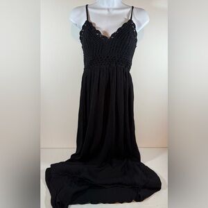 Charlotte Russe Womens Sz Medium Maxi  Dress Black